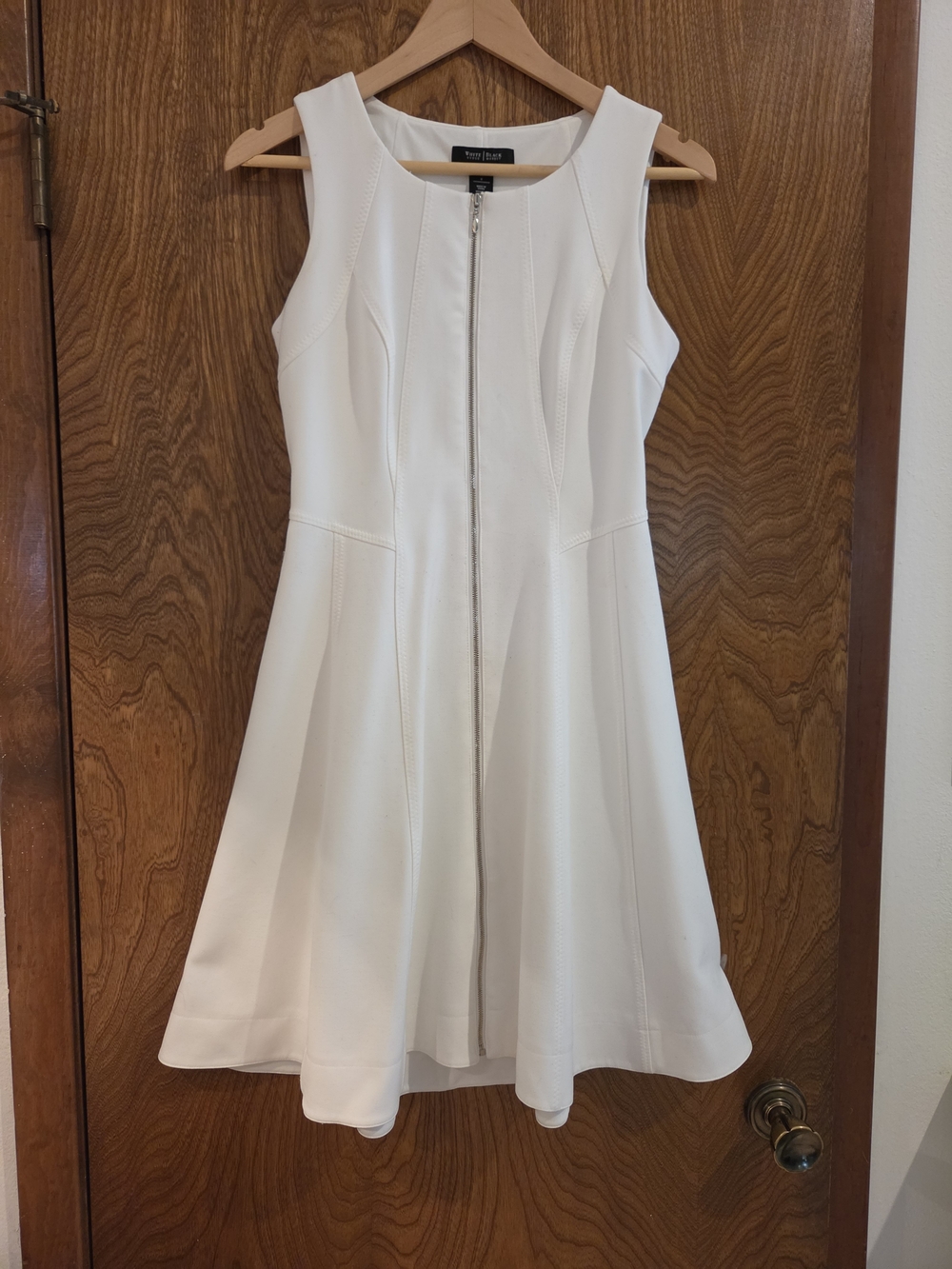White House Black Market Brand Sleeveless Zip-Front Fit & Flare Midi Dress